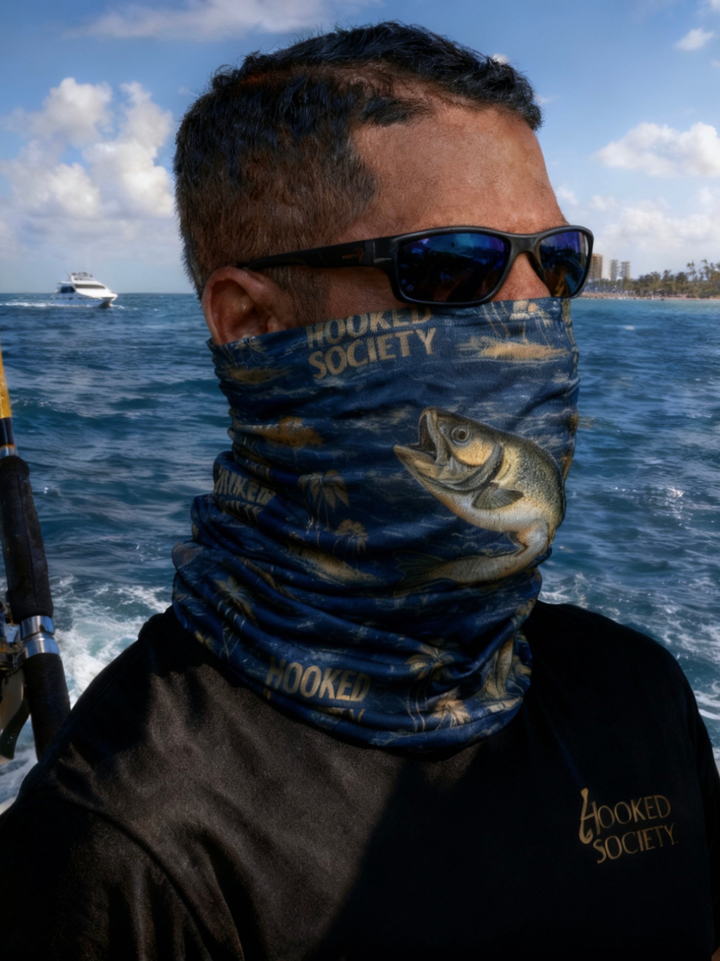 Bass Tide Neck Gaiter – Florida Fishing Sun Shield